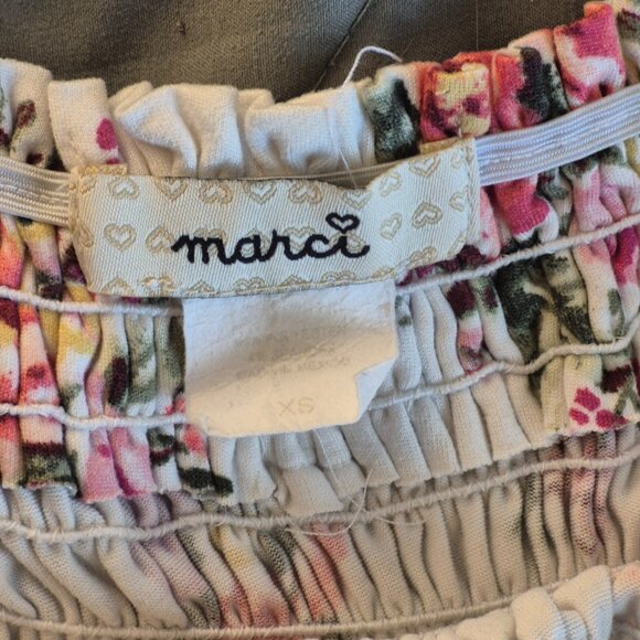 Marci ruched shirt size XS white floral - Picture 3 of 4